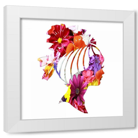 Floral Fashion 4 White Modern Wood Framed Art Print by Lewis, Sheldon