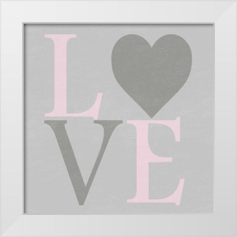 Love From The Heart 1 White Modern Wood Framed Art Print by Lewis, Sheldon