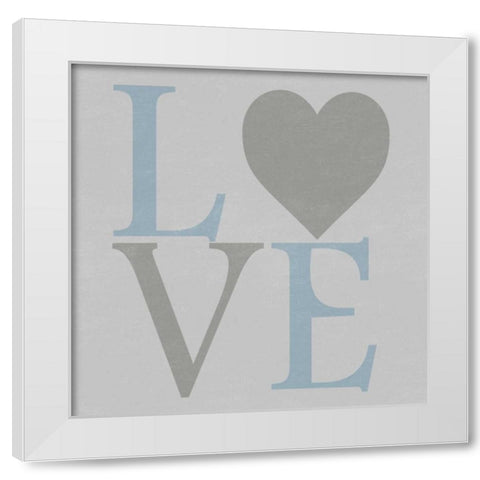 Love From The Heart 2 White Modern Wood Framed Art Print by Lewis, Sheldon