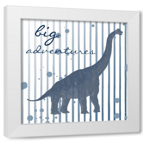 Big Adventures White Modern Wood Framed Art Print by Lewis, Sheldon