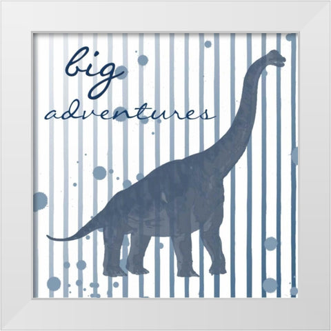Big Adventures White Modern Wood Framed Art Print by Lewis, Sheldon
