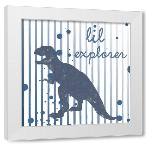 Lil Explorer White Modern Wood Framed Art Print by Lewis, Sheldon