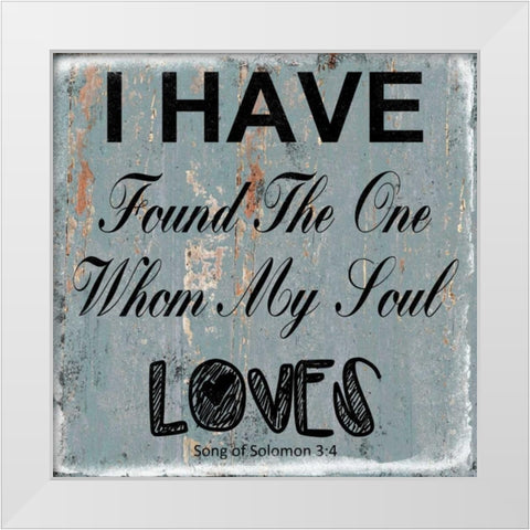 Song Of Soloman White Modern Wood Framed Art Print by Lewis, Sheldon