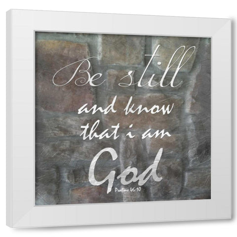 Be Still White Modern Wood Framed Art Print by Lewis, Sheldon