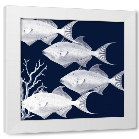 Coastal Symphony White Modern Wood Framed Art Print by Lewis, Sheldon