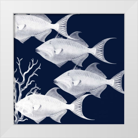Coastal Symphony White Modern Wood Framed Art Print by Lewis, Sheldon