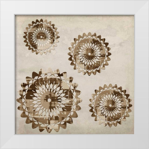 New Age Abstract 1 White Modern Wood Framed Art Print by Lewis, Sheldon