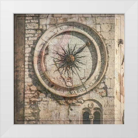 Travel Time 1 White Modern Wood Framed Art Print by Lewis, Sheldon