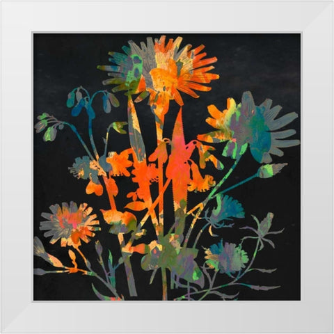Bright Garden 1 White Modern Wood Framed Art Print by Lewis, Sheldon