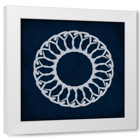 Indigo Dream 1 White Modern Wood Framed Art Print by Lewis, Sheldon