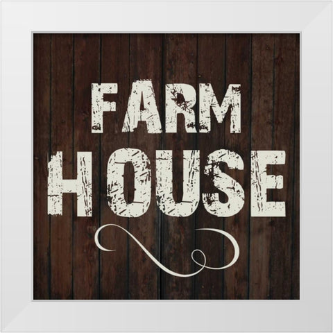 Farm House White Modern Wood Framed Art Print by Lewis, Sheldon