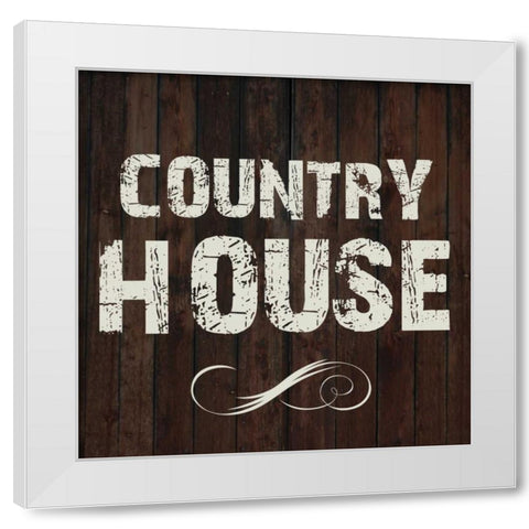 Country House White Modern Wood Framed Art Print by Lewis, Sheldon