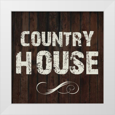 Country House White Modern Wood Framed Art Print by Lewis, Sheldon