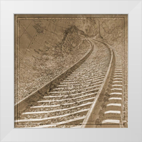 Take Me There White Modern Wood Framed Art Print by Lewis, Sheldon