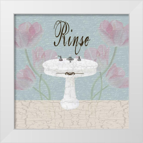 Rinse White Modern Wood Framed Art Print by Lewis, Sheldon