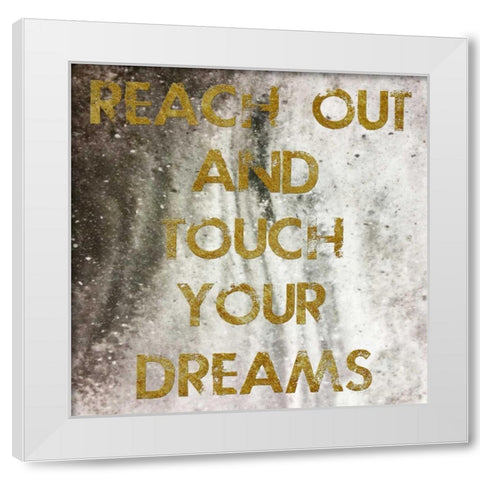 Touch Your Dreams White Modern Wood Framed Art Print by Lewis, Sheldon
