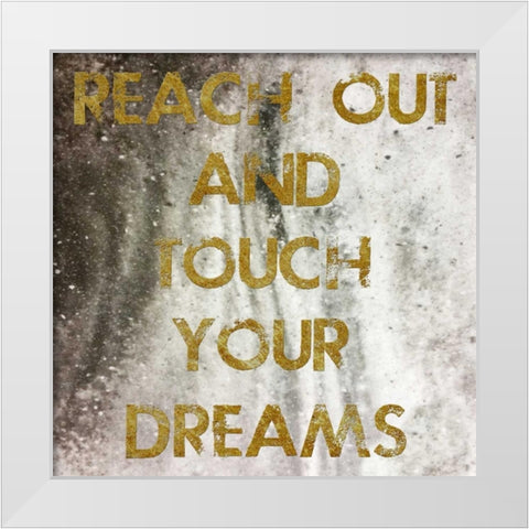 Touch Your Dreams White Modern Wood Framed Art Print by Lewis, Sheldon