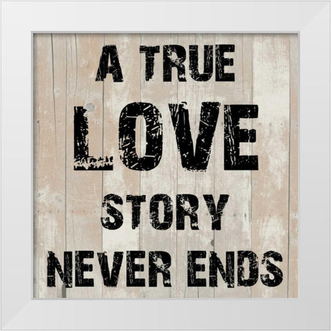 Pure Love White Modern Wood Framed Art Print by Lewis, Sheldon