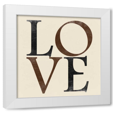 Pure Love White Modern Wood Framed Art Print by Lewis, Sheldon