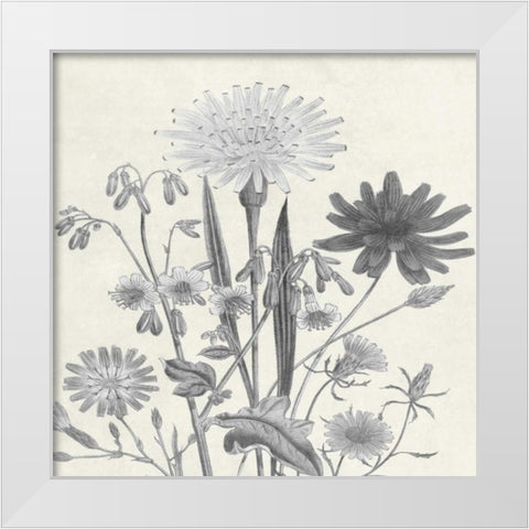 Terrarium Flower White Modern Wood Framed Art Print by Lewis, Sheldon