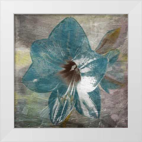 Vibrany Lily White Modern Wood Framed Art Print by Lewis, Sheldon