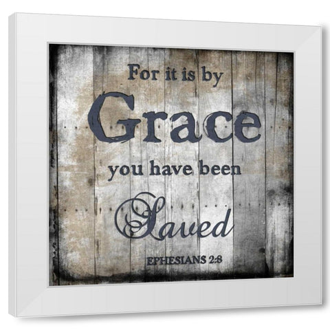 Psalms 37-4 White Modern Wood Framed Art Print by Lewis, Sheldon