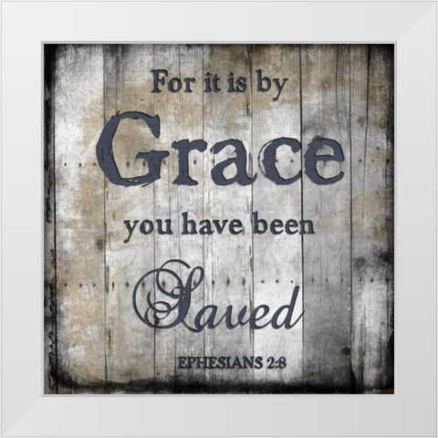 Psalms 37-4 White Modern Wood Framed Art Print by Lewis, Sheldon