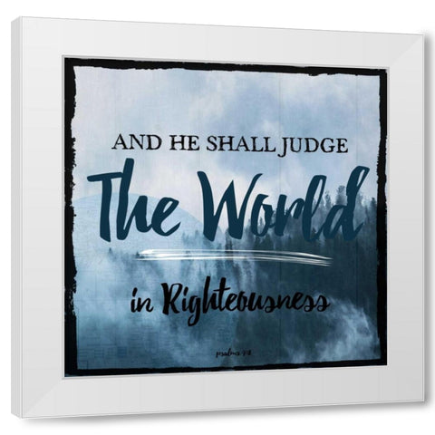 Psalms White Modern Wood Framed Art Print by Lewis, Sheldon