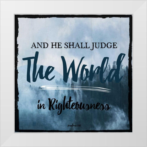 Psalms White Modern Wood Framed Art Print by Lewis, Sheldon