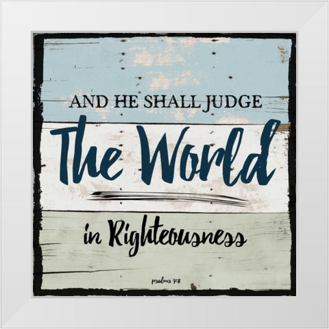 Religious On Wood 3 White Modern Wood Framed Art Print by Lewis, Sheldon