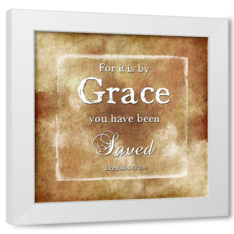 By Grace White Modern Wood Framed Art Print by Lewis, Sheldon