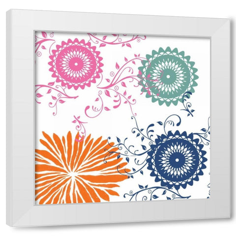 Boho Garden 1 White Modern Wood Framed Art Print by Lewis, Sheldon