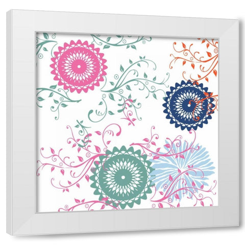 Boho Garden 2 White Modern Wood Framed Art Print by Lewis, Sheldon