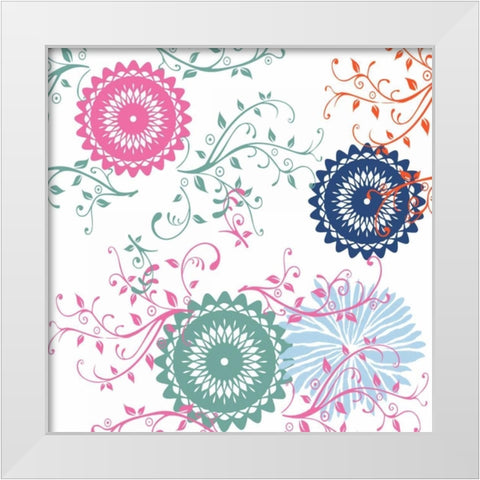 Boho Garden 2 White Modern Wood Framed Art Print by Lewis, Sheldon
