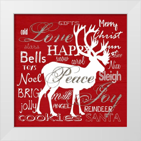 Christmas Wrap White Modern Wood Framed Art Print by Lewis, Sheldon