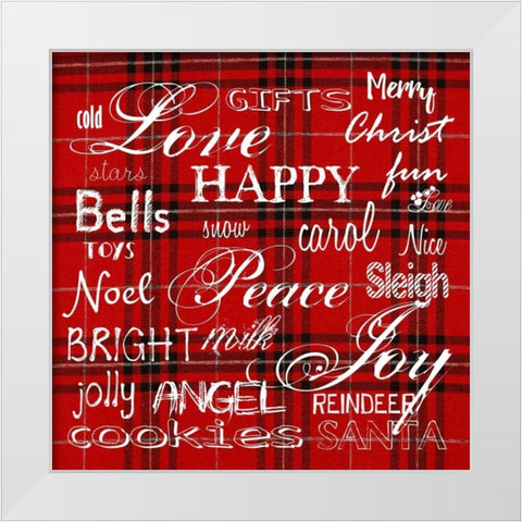 Christmas Gift Wrap White Modern Wood Framed Art Print by Lewis, Sheldon