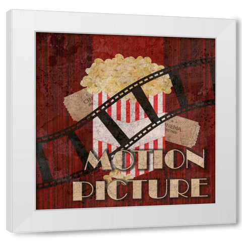 Motion Picture White Modern Wood Framed Art Print by Lewis, Sheldon
