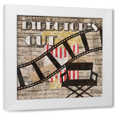 Directors Cut White Modern Wood Framed Art Print by Lewis, Sheldon