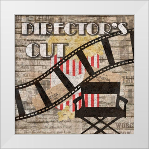 Directors Cut White Modern Wood Framed Art Print by Lewis, Sheldon