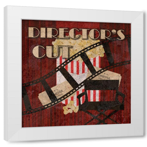 Directors Cut 1 White Modern Wood Framed Art Print by Lewis, Sheldon