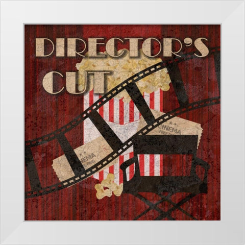 Directors Cut 1 White Modern Wood Framed Art Print by Lewis, Sheldon