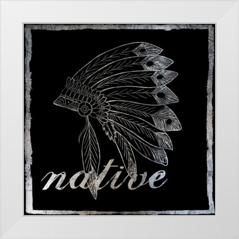 Native White Modern Wood Framed Art Print by Lewis, Sheldon
