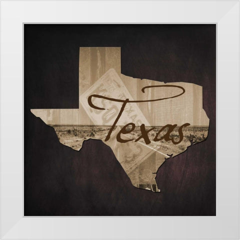 Big Texas White Modern Wood Framed Art Print by Lewis, Sheldon