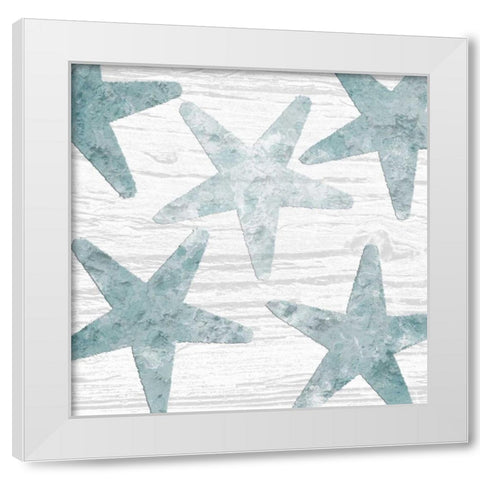 Coastal Star Cemented 1 White Modern Wood Framed Art Print by Lewis, Sheldon
