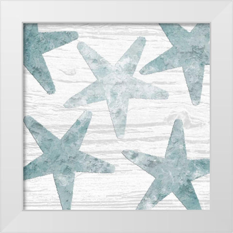 Coastal Star Cemented 1 White Modern Wood Framed Art Print by Lewis, Sheldon