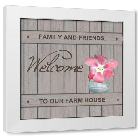 Welcome White Modern Wood Framed Art Print by Lewis, Sheldon