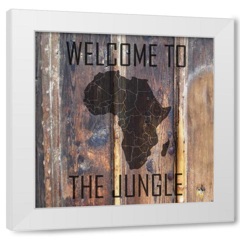 Our Jungle White Modern Wood Framed Art Print by Lewis, Sheldon