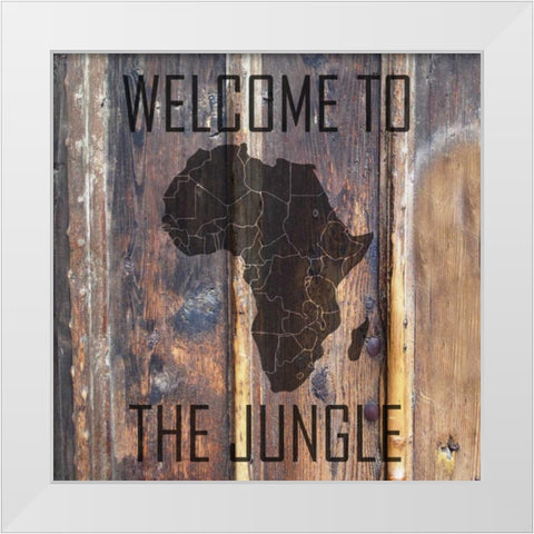 Our Jungle White Modern Wood Framed Art Print by Lewis, Sheldon