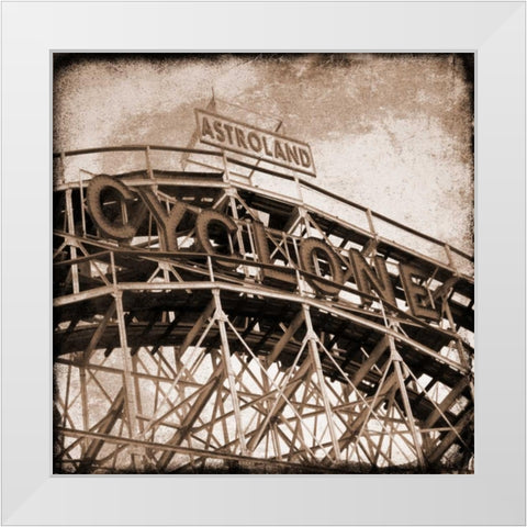 Cyclone White Modern Wood Framed Art Print by Lewis, Sheldon