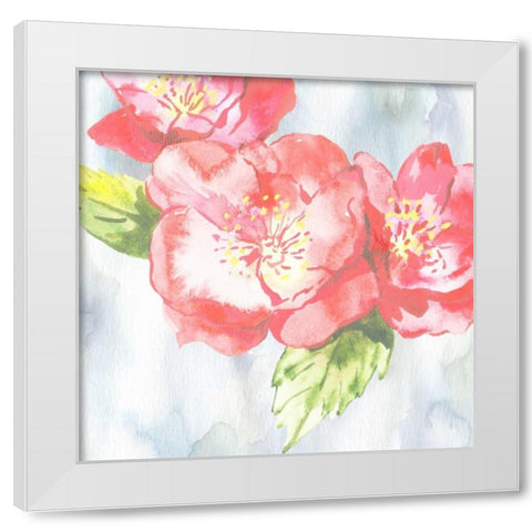 A Floral Tale 2 White Modern Wood Framed Art Print by Lewis, Sheldon
